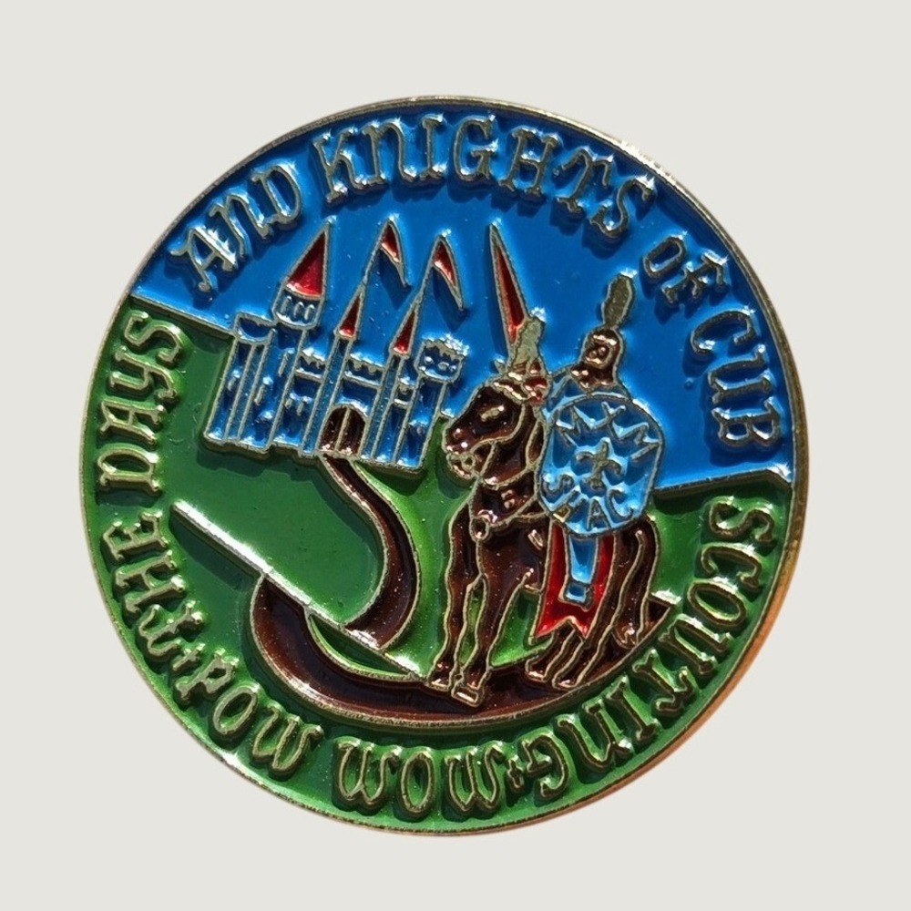 VTG BSA Pow Wow Pin Days & Knights Cub Scouting Boy Scouts Of America Green Gold